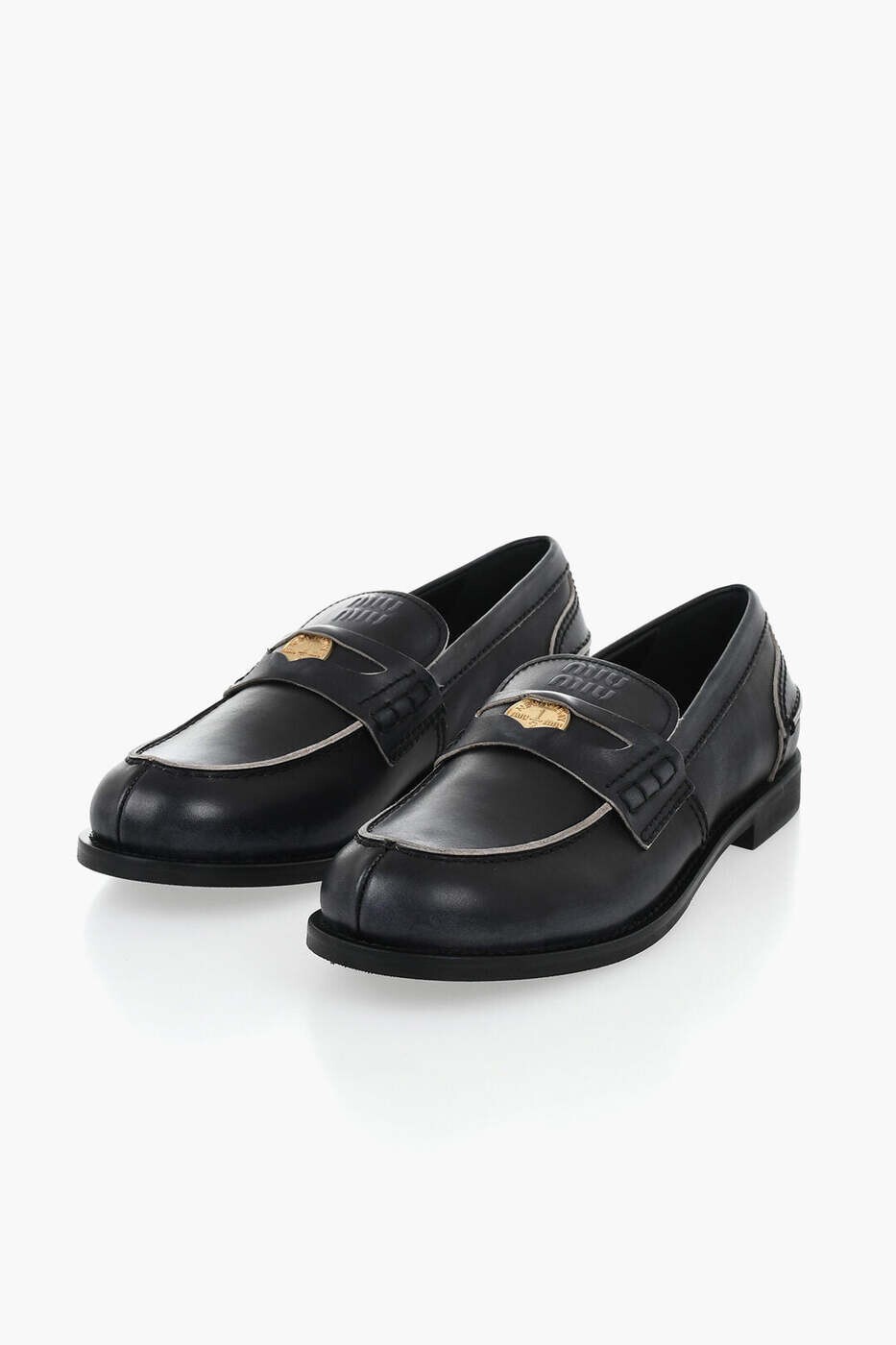 ミュウ ミュウ MIU MIU ローファー レディース ブラック Loafers 5D773D 020 3G48 F0002 関税 送料無料 dk