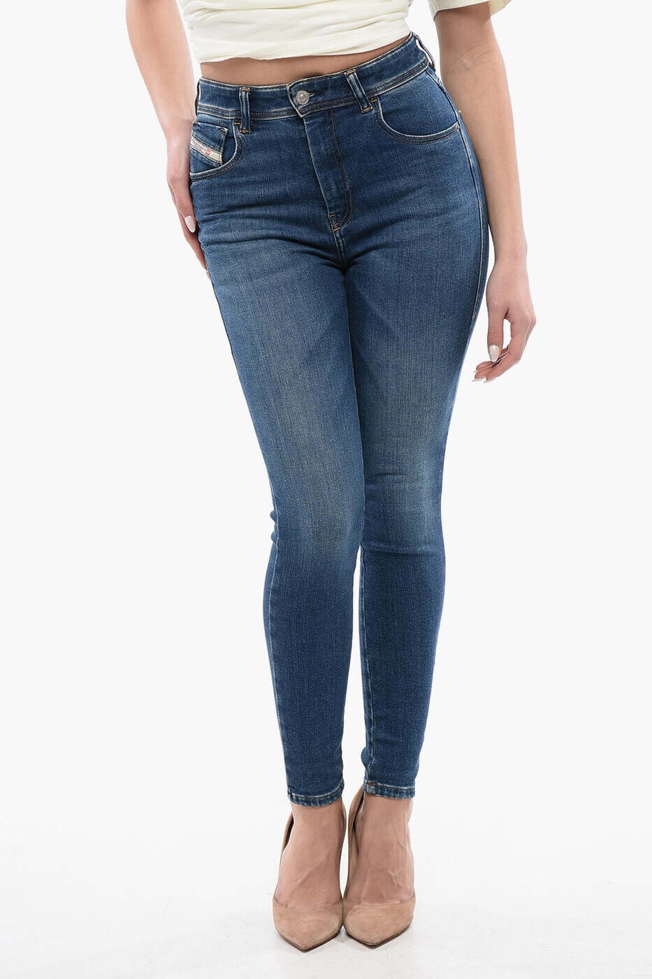 ディーゼル DIESEL レギュラーフィットジーンズ デニム レディース ブルー Regular f ...