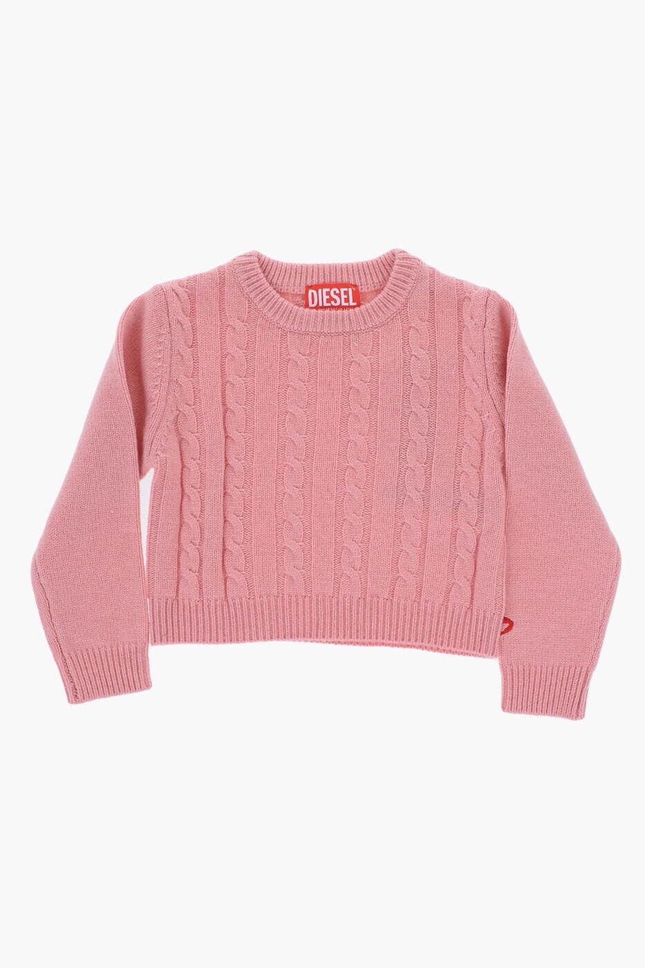 樂天商城 - ディーゼル DIESEL クルーネックジャンパー ニットウェア ガールズ ピンク Crew neck jumpers J01554 KYAV8 K390 関税 送料無料 dk