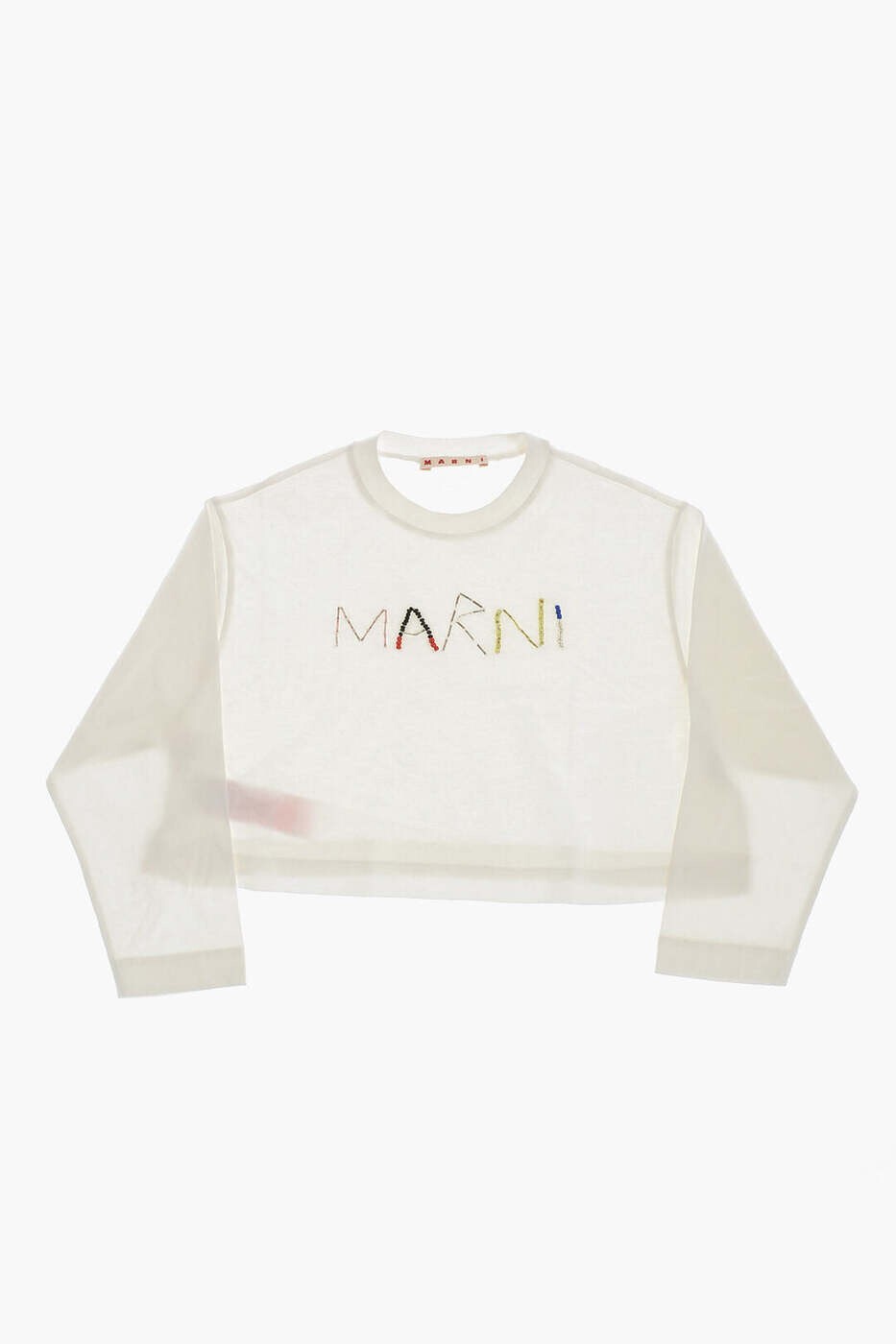 マルニ MARNI ロングスリーブTシャツ Tシャツ ガールズ ホワイト Long sleeve t-shirts M01253 M00SG 0M110 関税 送料無料 dk