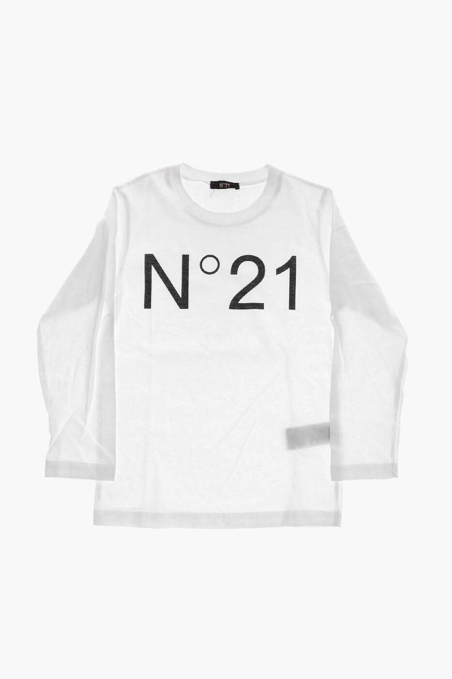 ヌメロ ヴェントゥーノ N.21 ロングスリーブTシャツ Tシャツ ボーイズ ブラック Long sleeve t-shirts N21808 N0153 0N100 関税 送料無料 dk
