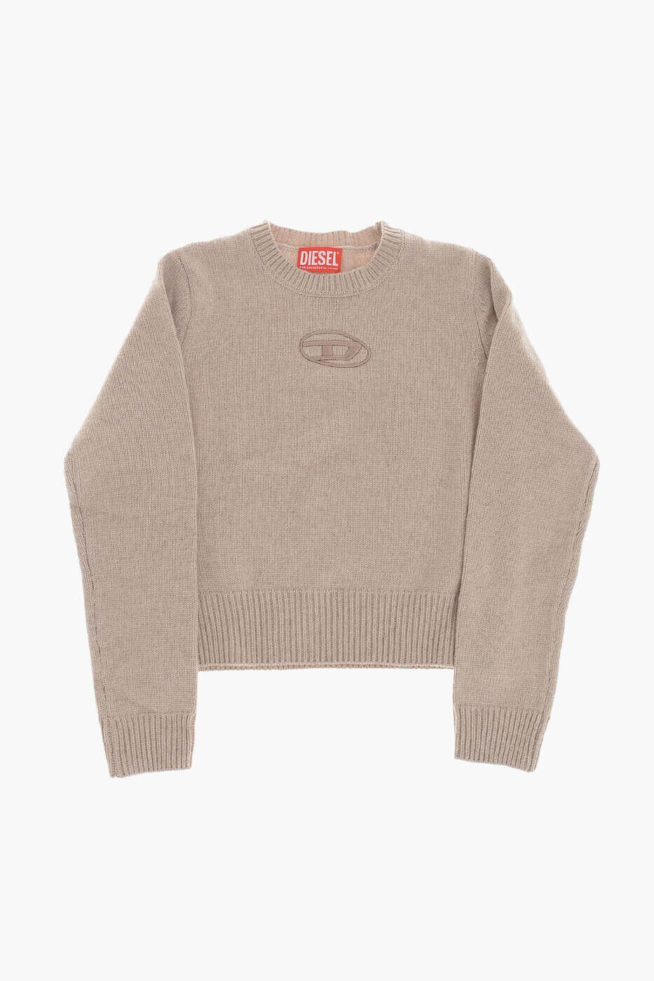 ディーゼル DIESEL クルーネックジャンパー ニットウェア ガールズ ベージュ Crew neck jumpers J02084 KYAYX K758 関税 送料無料 dk