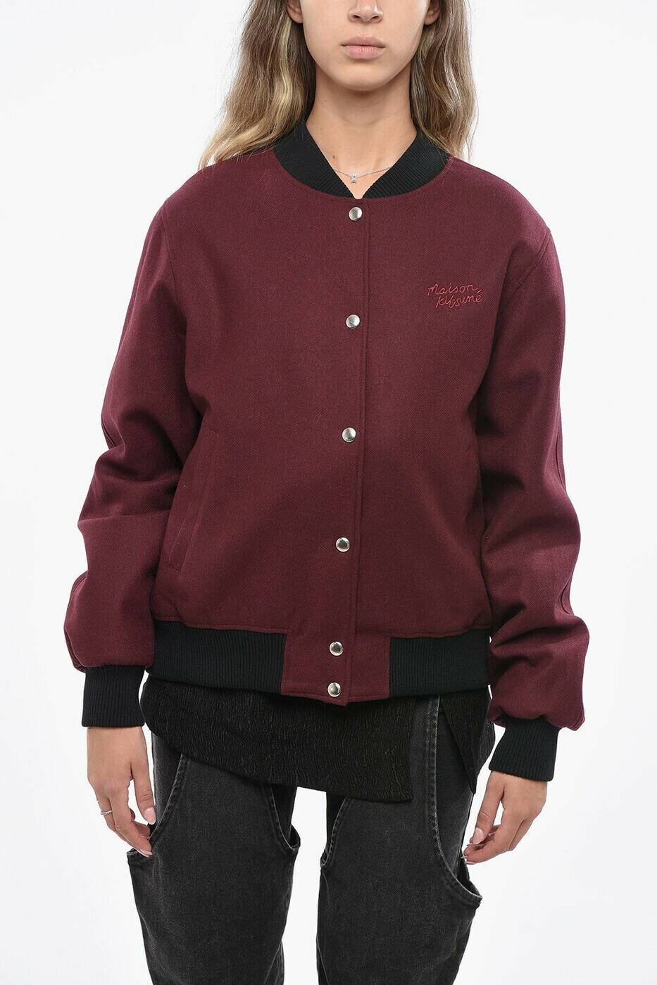 ᥾ ĥ MAISON KITSUNE ܥС㥱å 㥱å ǥ å Bomber jackets NW02110WT0032 P6...