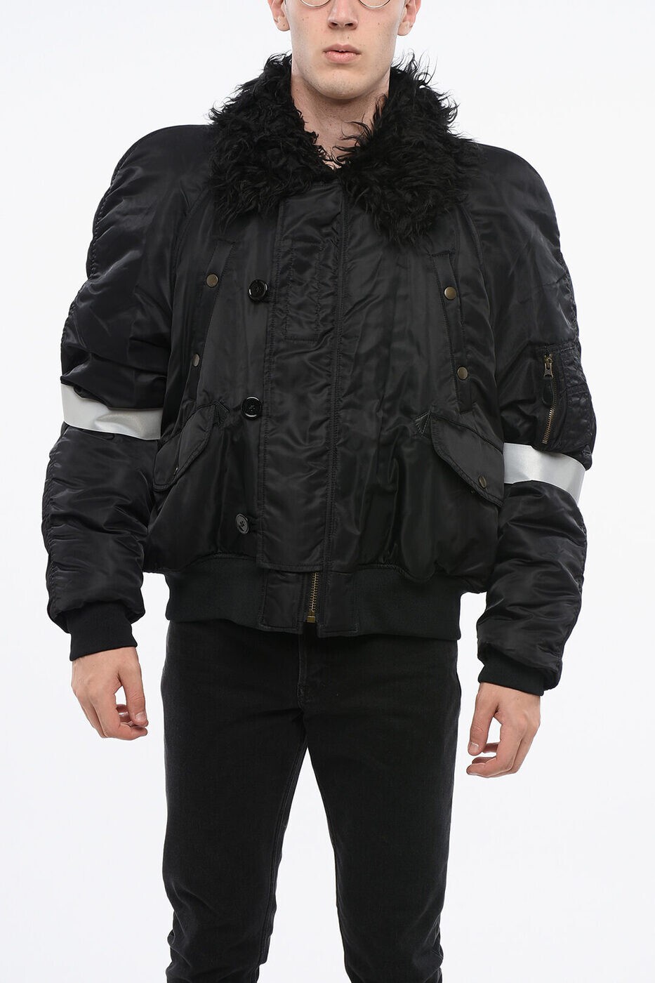 ᥾ ޥ른 MAISON MARGIELA ܥС㥱å 㥱å  ֥å Bomber jackets S62AN0071 S539...