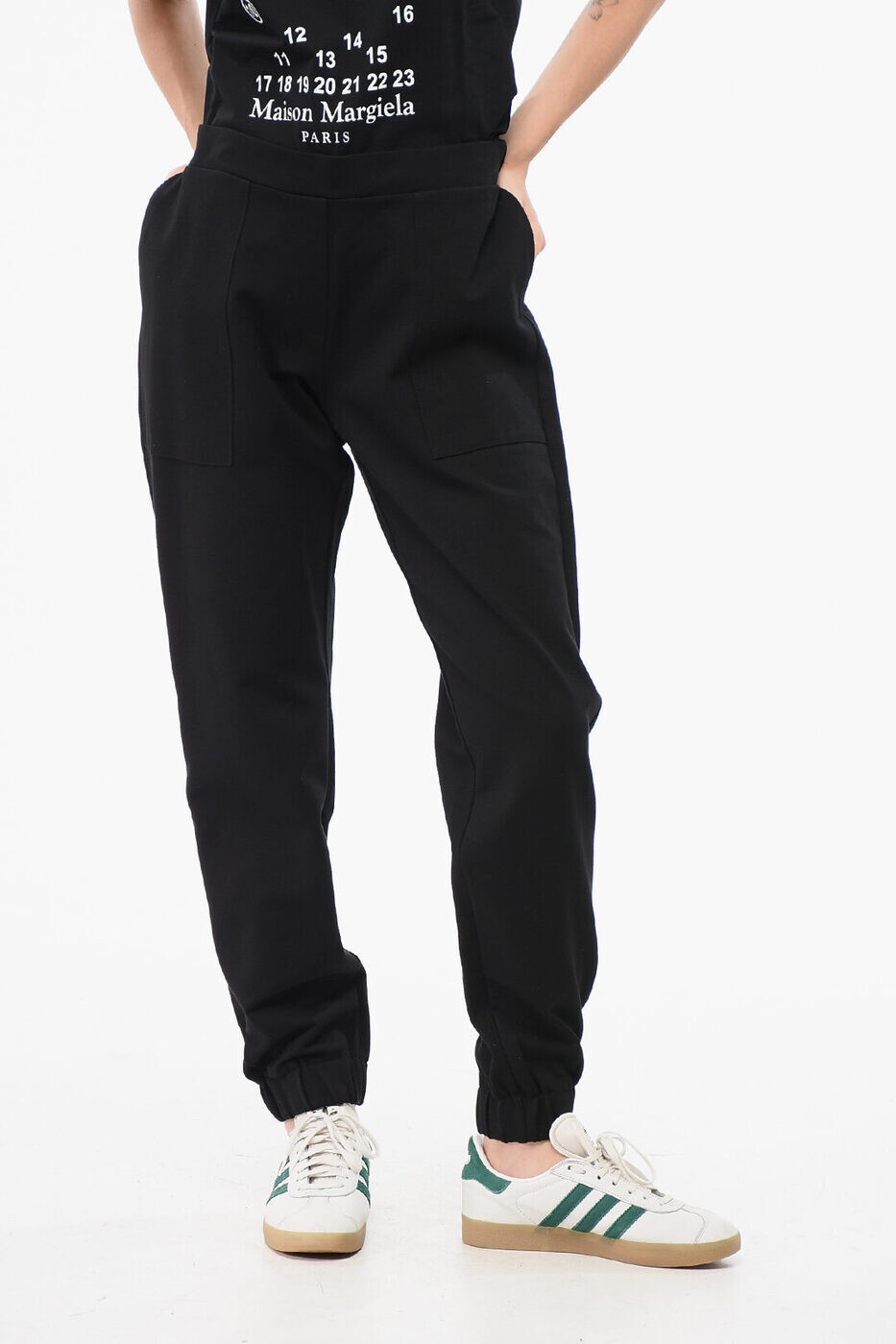 OBLO UNIQUE パンツ レディース ブラック Cargo trousers IP067T11305 関税 送料無料 ラッピング無料 2..