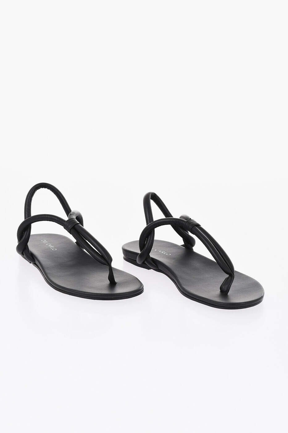 デルカルロ DEL CARLO サンダル レディース ブラック Sandals 10725PIUMA NERO 関税 送料無料 dk