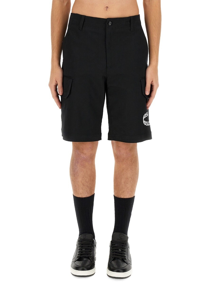 モスキーノ MOSCHINO ショーツ メンズ ブラック Shorts 309243 関税 送料無料 2024SS el