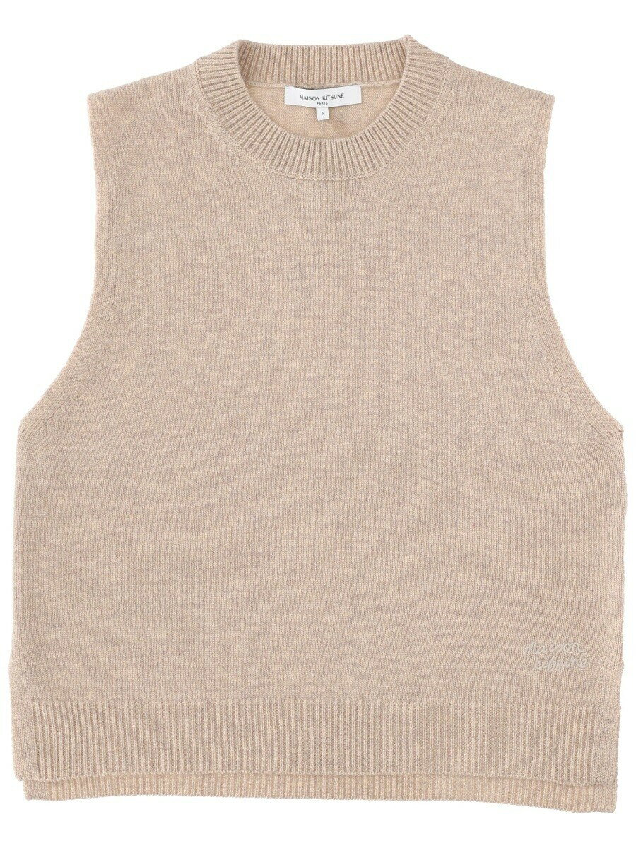 メゾン キツネ MAISON KITSUNE ジレ ベスト レディース ベージュ Vests 376400 関税 送料無料 ラッピング無料 2025AW el