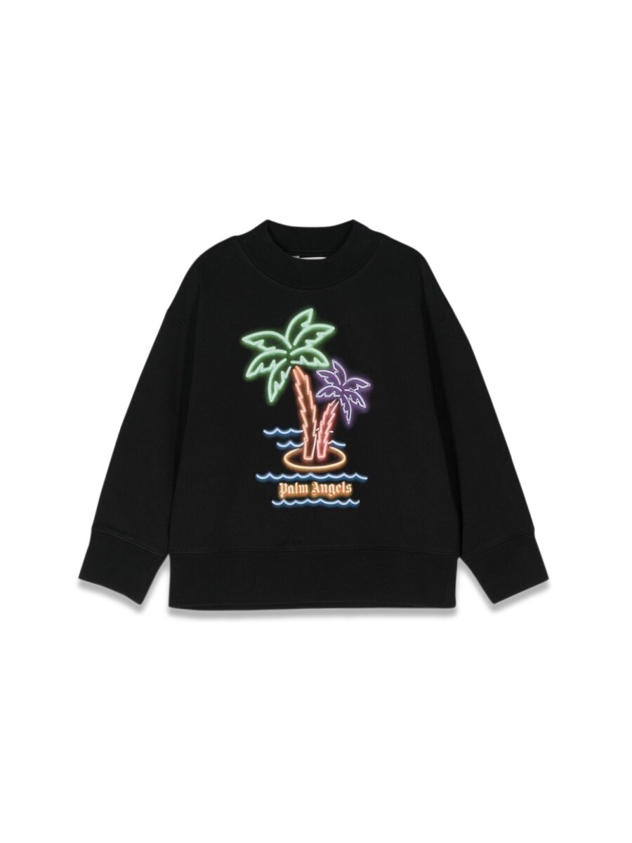 パーム・エンジェルス PALM ANGELS クルーネックスウェットシャツ トレーナー ボーイズ ブラック Crew neck sweatshirts 318470 関税 送料無料 ラッピング無料 2024SS el
