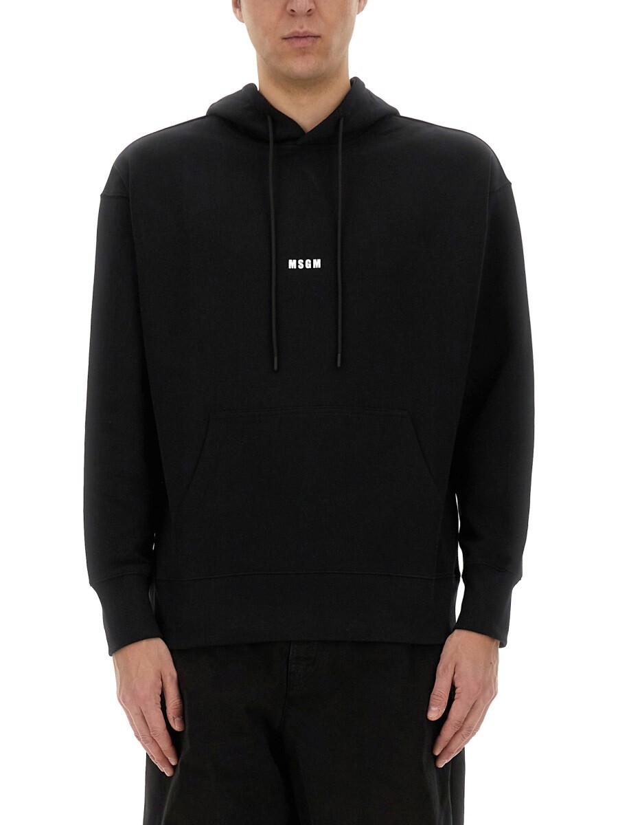 エムエスジーエム MSGM スウェットシャツ トレーナー メンズ ブラック Sweatshirts 350659 関税 送料無料 2025SS el