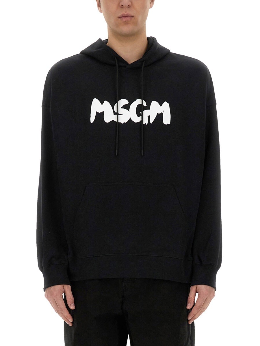 エムエスジーエム MSGM スウェットシャツ トレーナー メンズ ブラック Sweatshirts 356602 関税 送料無料 2025SS el