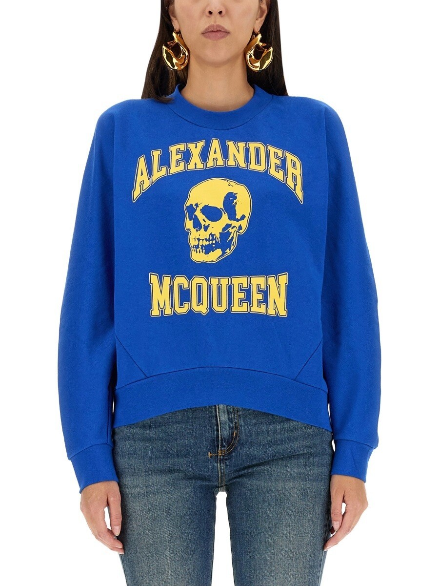 ���쥭������� �ޥå������� ALEXANDER MCQUEEN �ȥ졼�ʡ� ��ǥ����� �֥롼 Sweatshirts 296933 ���� ����̵�� ��åԥ�...