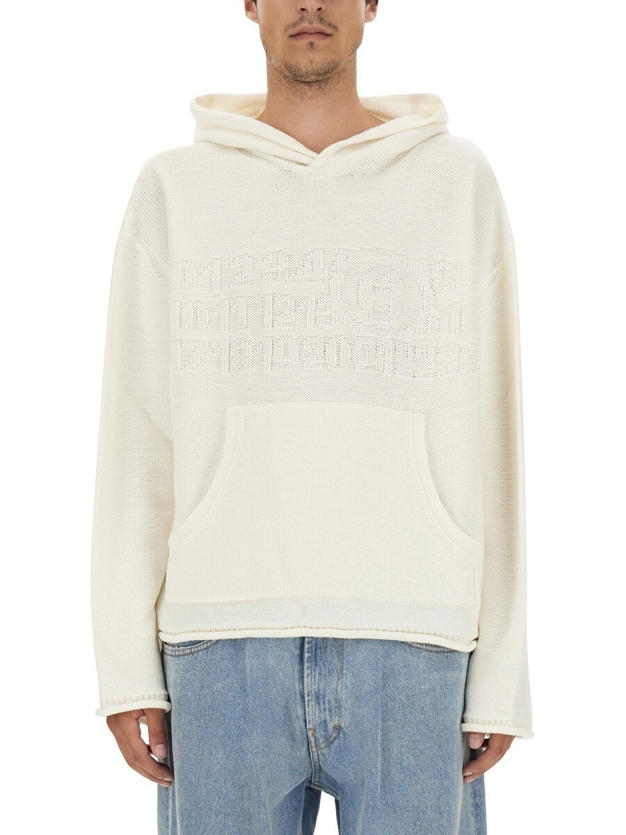エムエムシックスメゾン マルジェラ MM6 MAISON MARGIELA セーター ニットウェア メンズ ホワイト Knitwear 295253 関税 送料無料 2023AW el