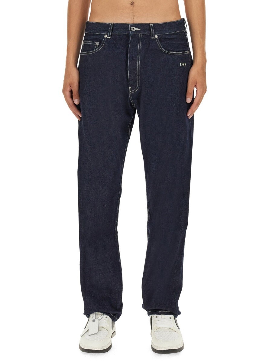 オフホワイト OFF WHITE デニム メンズ ベージュ Jeans 301468 関税 送料無料 2023AW el