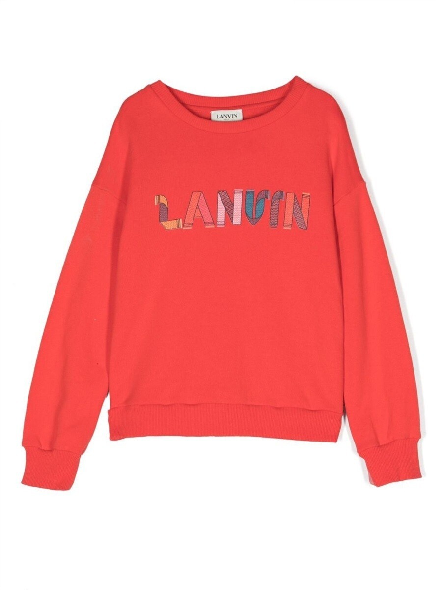 樂天商城 - ランバン LANVIN クルーネックスウェットシャツ トレーナー ガールズ レッド Crew neck sweatshirts 306591 関税 送料無料 2023AW el