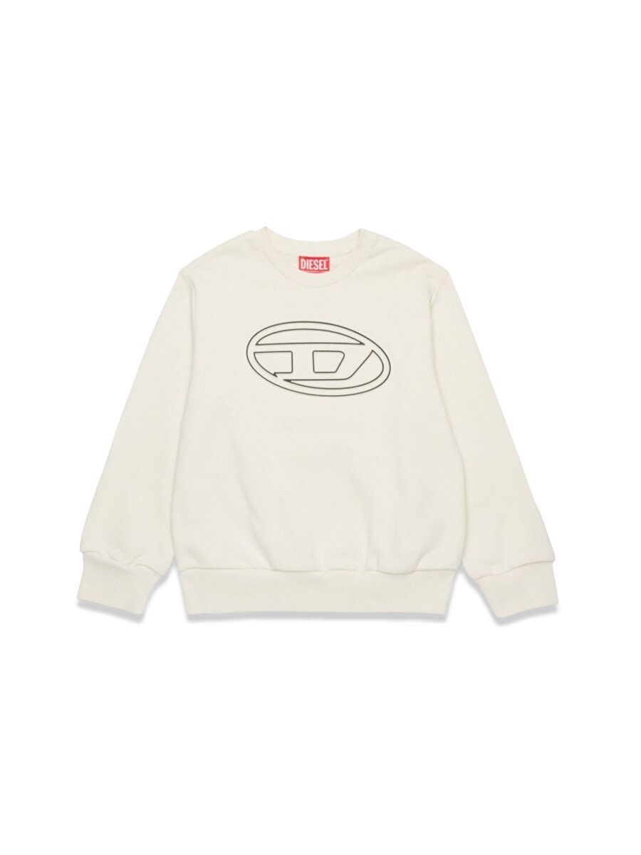 ディーゼル DIESEL クルーネックスウェットシャツ トレーナー ボーイズ ホワイト Crew neck sweatshirts 339719 関税 送料無料 ラッピング無料 2024AW el