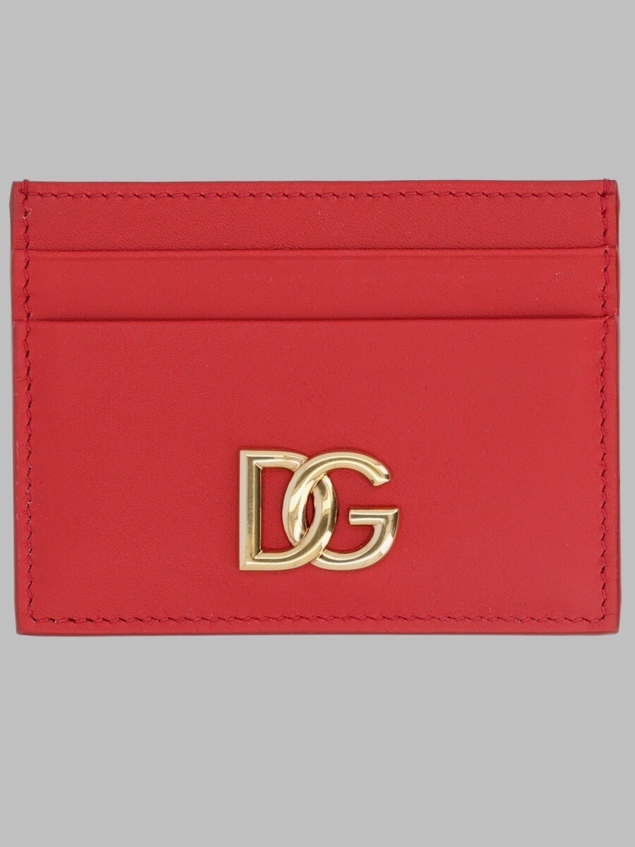 ドルチェ&ガッバーナ DOLCE&GABBANA カードホルダー 財布 レディース レッド Wall ...