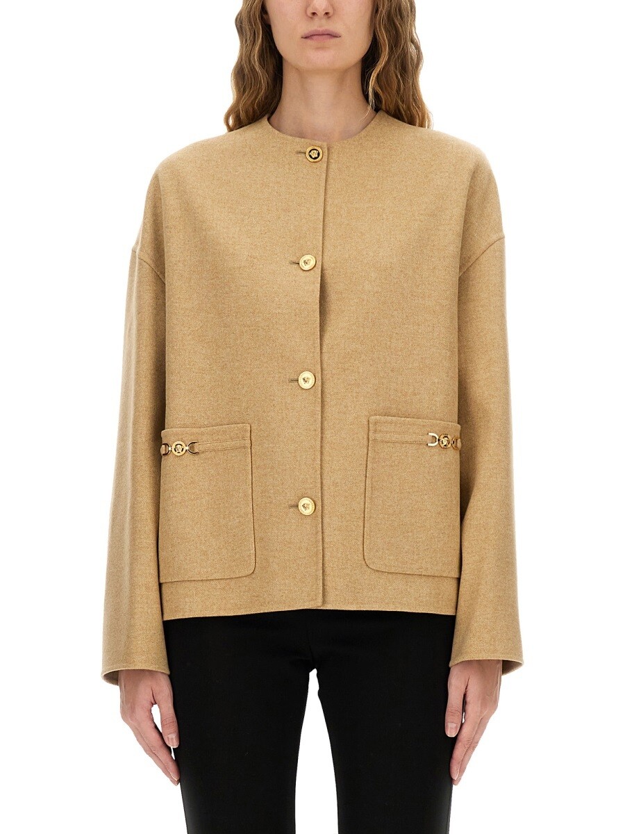 ヴェルサーチ VERSACE トレンチコート コート レディース ベージュ Coats and trench coats 363787 関税 送料無料 2025AW el