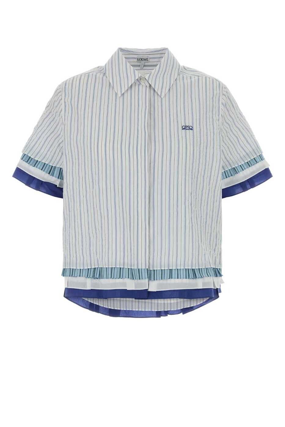 ロエベ LOEWE シャツ レディース Shirts S540Y05XCW WHITEMULTICOLOR Stripped 関税 送料無料 2026SS gb