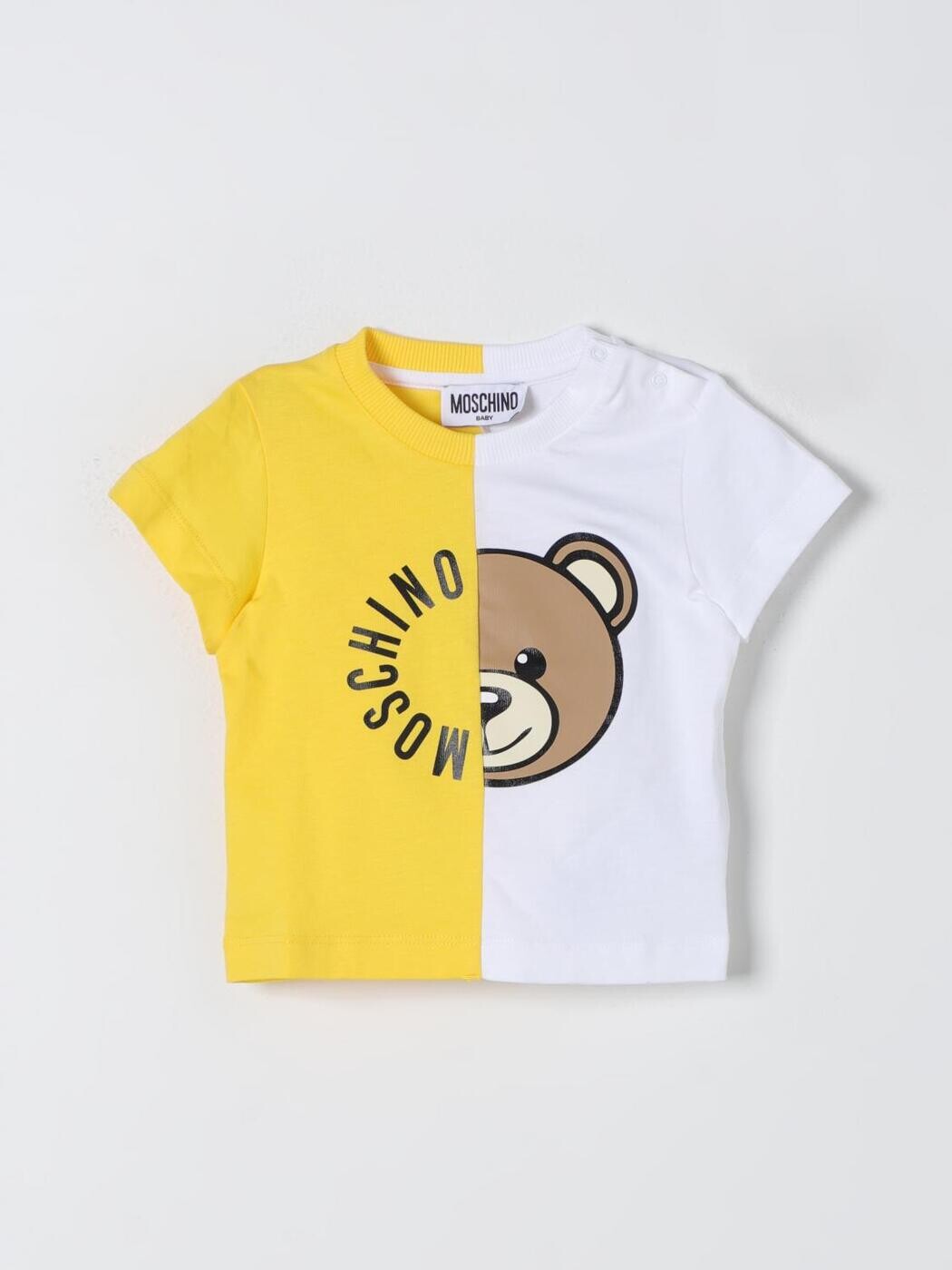 モスキーノ MOSCHINO Tシャツ トップス ベビー イエロー T-shirt MUM03RLAA02 Yellow 関税 送料無料 ラ..