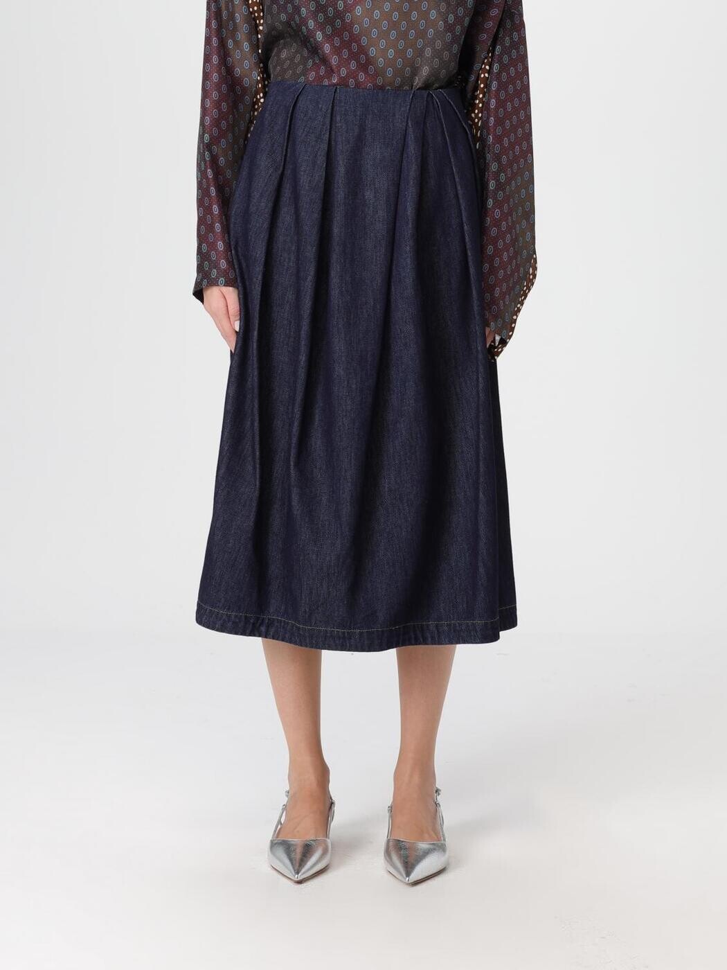 �ɥꥹ ������ �Υåƥ� DRIES VAN NOTEN �������� ��ǥ����� �֥롼 Skirts 0108632381 ���� ����̵�� 2025AW gi