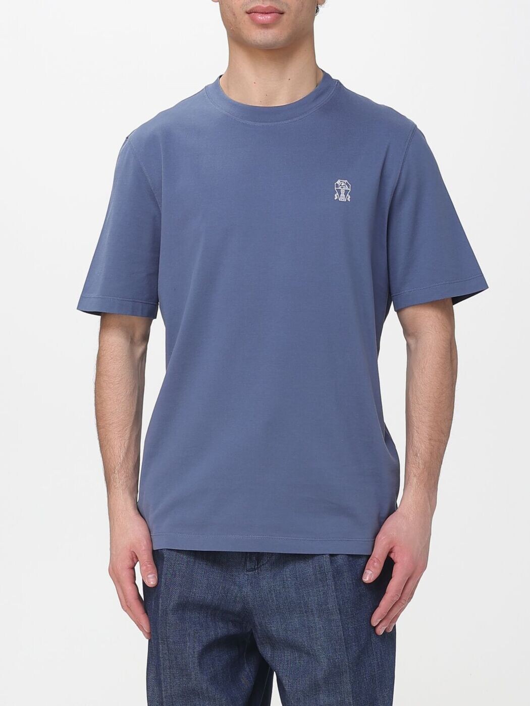 ブルネロ クチネリ BRUNELLO CUCINELLI Tシャツ メンズ ブルー T-shirts M0B138440 関税 送料無料 2026SS gi