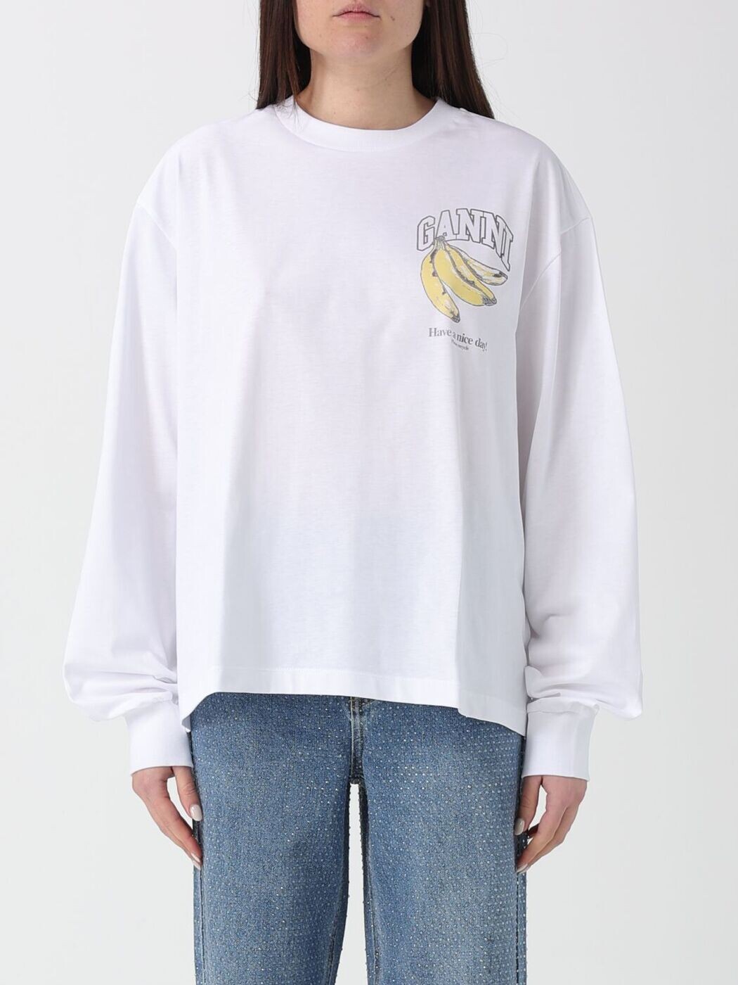 ガニー GANNI ポロシャツ Tシャツ レディース ホワイト T-shirts and polo shirts A1050059 White 関税 送料無料 2026SS gi