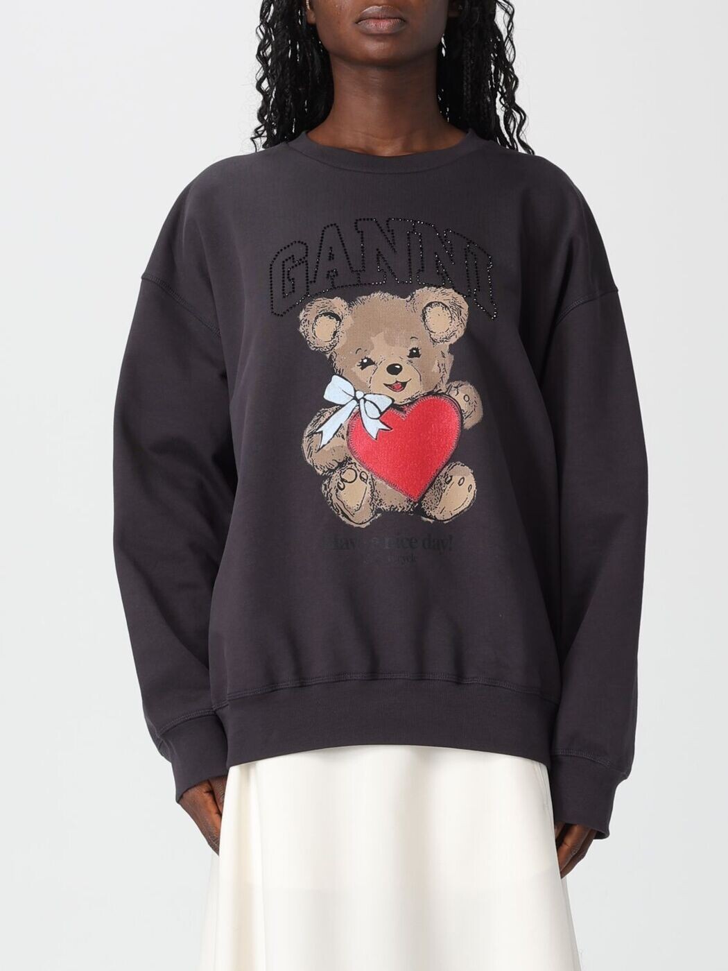 ���ˡ� GANNI �ȥ졼�ʡ� ��ǥ����� �֥�å� Sweatshirts A1060027 ���� ����̵�� ��åԥ�̵�� 2026SS gi