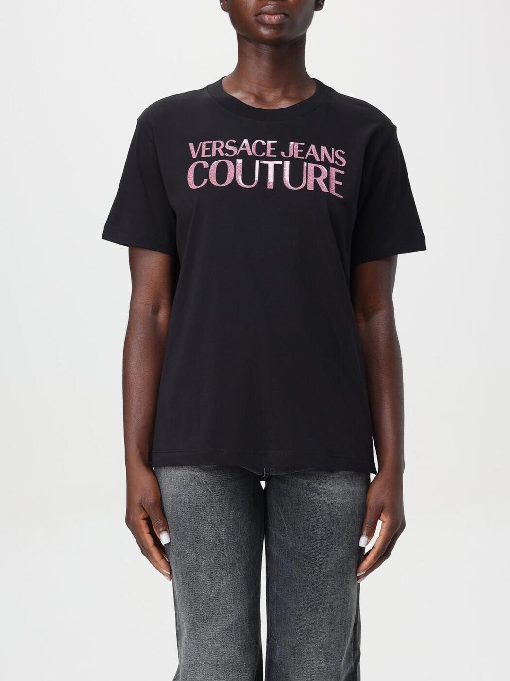 ヴェルサーチェ・ジーンズ・クチュール VERSACE JEANS COUTURE ポロシャツ Tシャツ レディース T-shirts and polo shirts 76HAHG03CJ00G Black 1 関税 送料無料 2024SS gi
