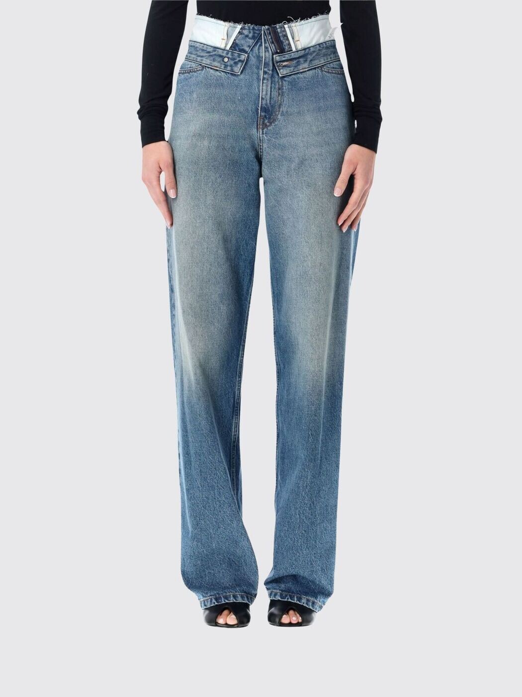 エムエム6 メゾン マルジェラ MM6 MAISON MARGIELA デニム レディース ブルー Jeans S52LA0271M30058 関税 送料無料 2026SS gi