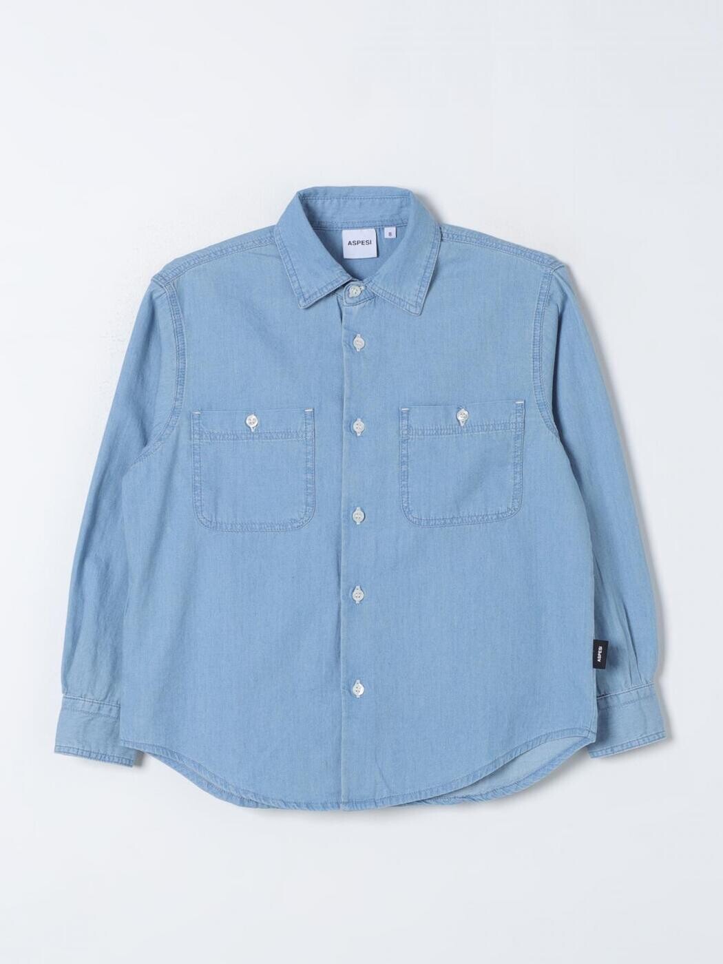 アスペジ ASPESI シャツ ボーイズ ブルー Casual shirts S24008CLJ0043 Blue 関税 送料無料 ラッピング..