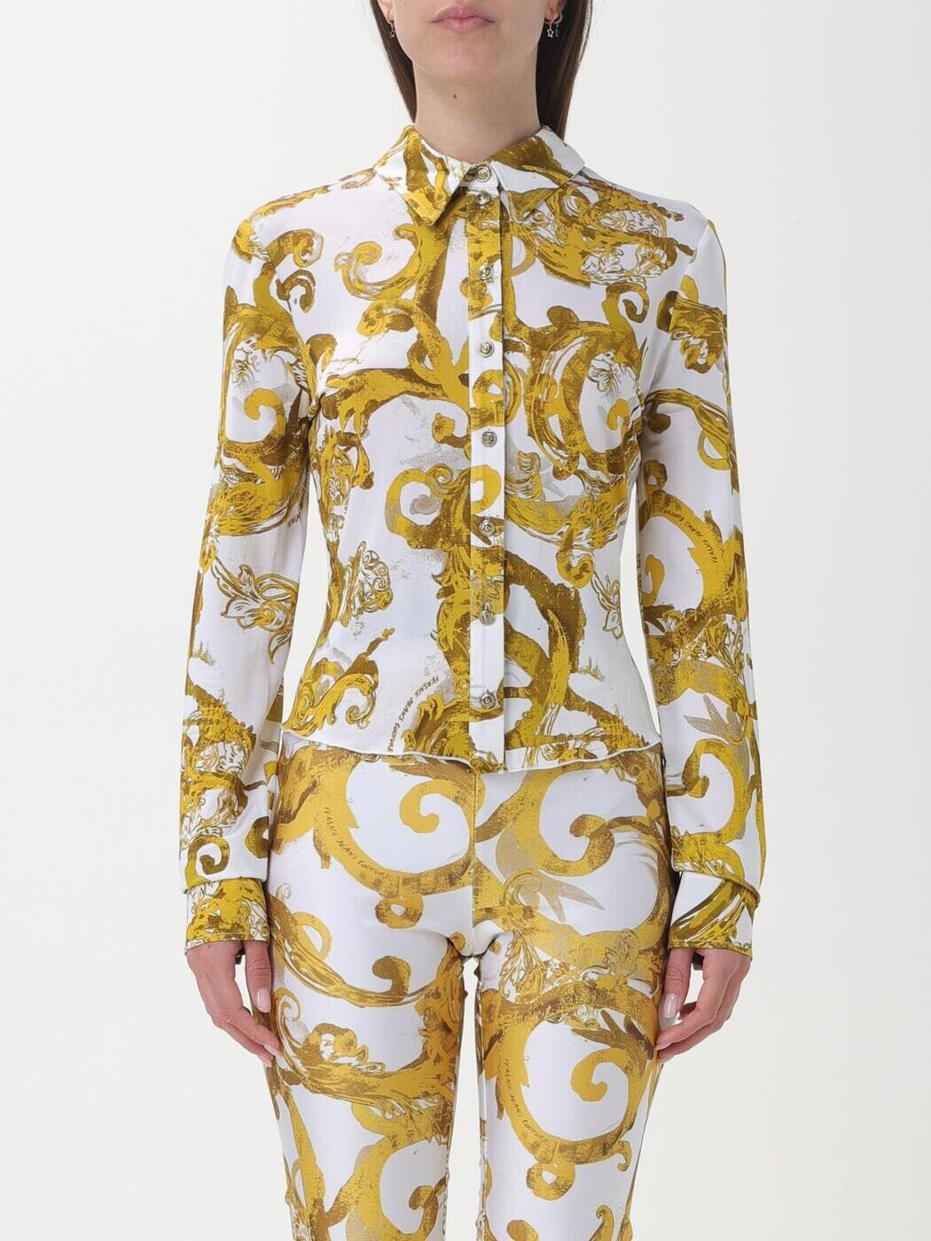 ヴェルサーチェ・ジーンズ・クチュール VERSACE JEANS COUTURE シャツ レディース ホワイト Shirts 76HAL21376DP215 関税 送料無料 2024SS gi