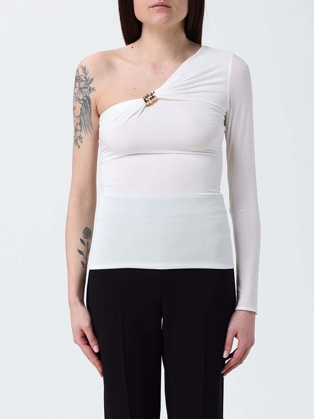 エリザベッタ フランキ ELISABETTA FRANCHI Tシャツ トップス レディース ホワイト T-shirts and tops MD03062E2 White 関税 送料無料 2026SS gi