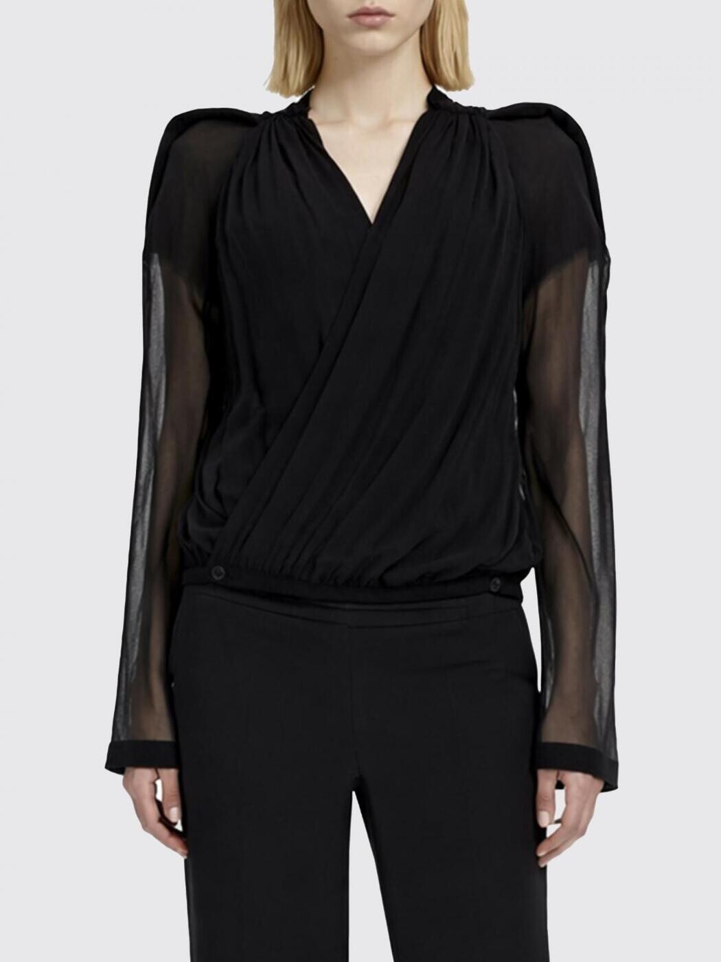 リック オウエンス RICK OWENS Tシャツ トップス レディース ブラック T-shirts and tops RP01F6750G Black 関税 送料無料 2026SS gi