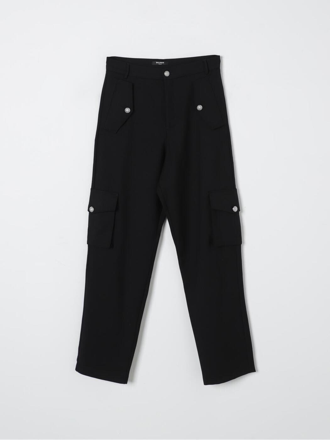 楽天BRANDSHOP・クラージュ楽天市場店バルマン BALMAIN パンツ ボーイズ ブラック Cargo trousers BV6S10I0196 Black 関税 送料無料 ラッピング無料 2025AW gi