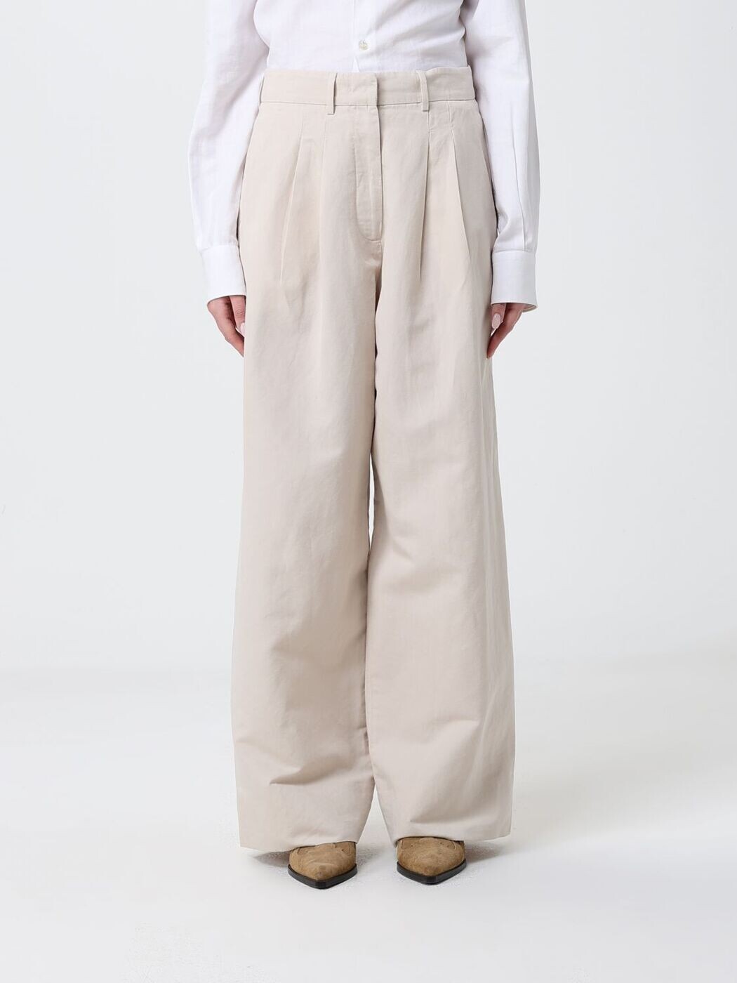 ピーティー トリノ PT TORINO ズボン パンツ レディース Trousers VLFKZ00STDPU38L Yellow Cream 関税 送料無料 2026SS gi