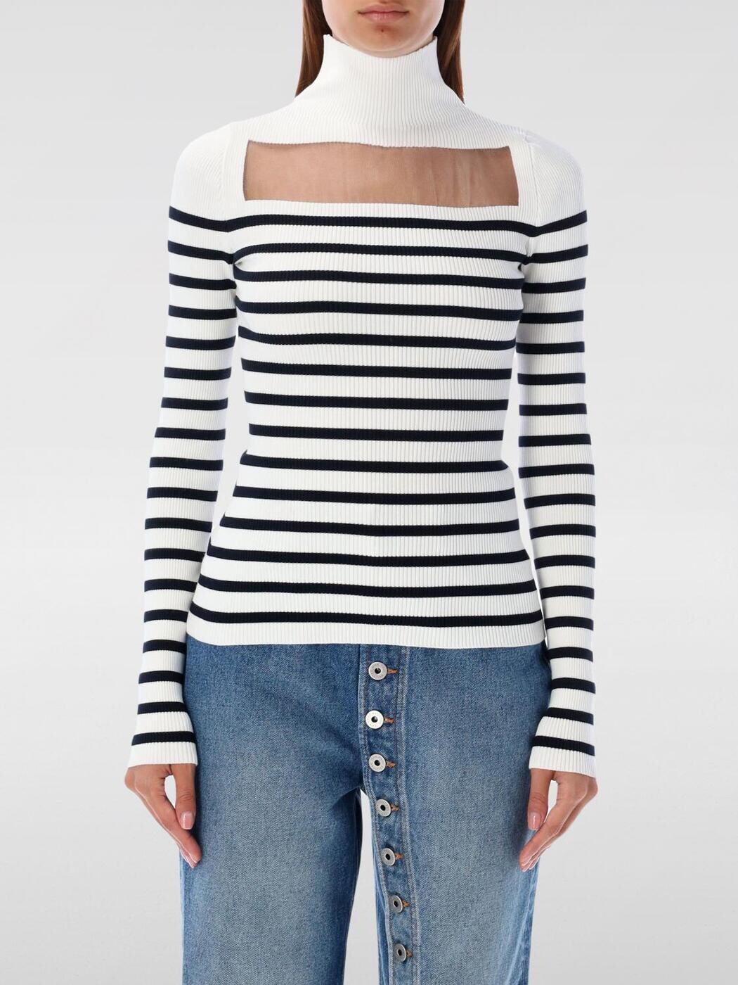 �����ݡ��롦������� JEAN PAUL GAULTIER �������� �˥åȥ����� ��ǥ����� �ۥ磻�� Knitwear 2430FPL066M063 ����...