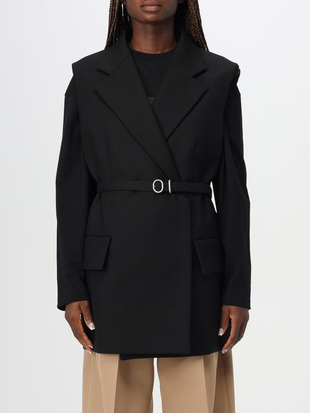 ジルサンダー JIL SANDER トレンチコート コート レディース ブラック Coats and trench coats J02FB0118J40001 関税 送料無料 2025AW gi