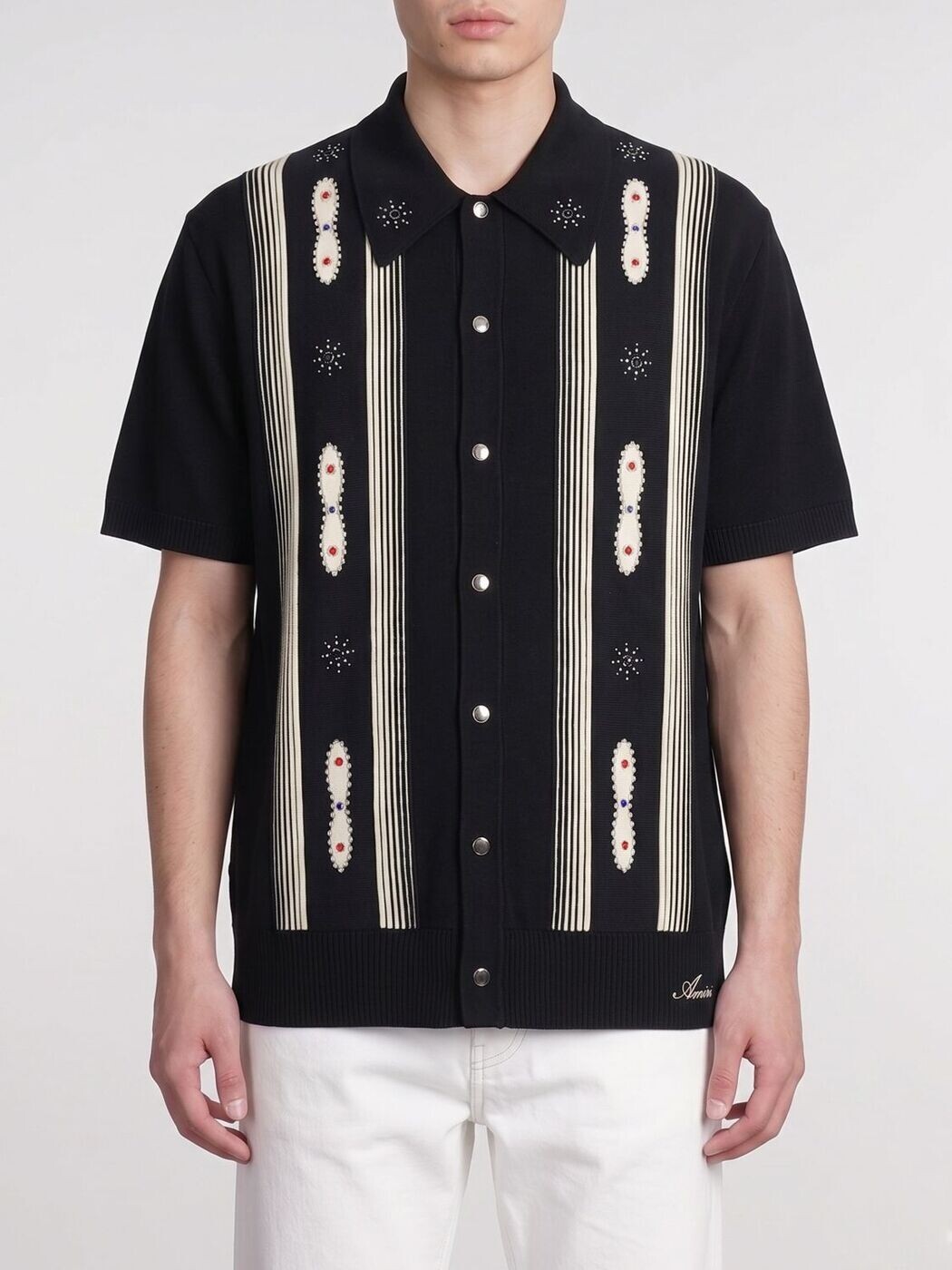 アミリ AMIRI シャツ メンズ ブラック Shirts AMTOKN1011 関税 送料無料 2026SS gi