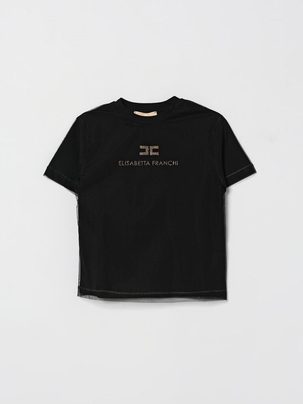 エリザベッタ フランキ ELISABETTA FRANCHI LA MIA BAMBINA ロングスリーブTシャツ Tシャツ ガールズ ブラック Long sleeve t-shirts EFTS255JE006 関税 送料無料 2026SS gi