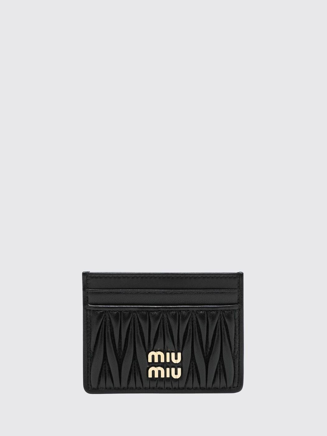 ミュウ ミュウ MIU MIU カードホルダー 財布 レディース ブラック Wallets and Card Holders 5MC076AFPP Black 関税 送料無料 2026AW gi