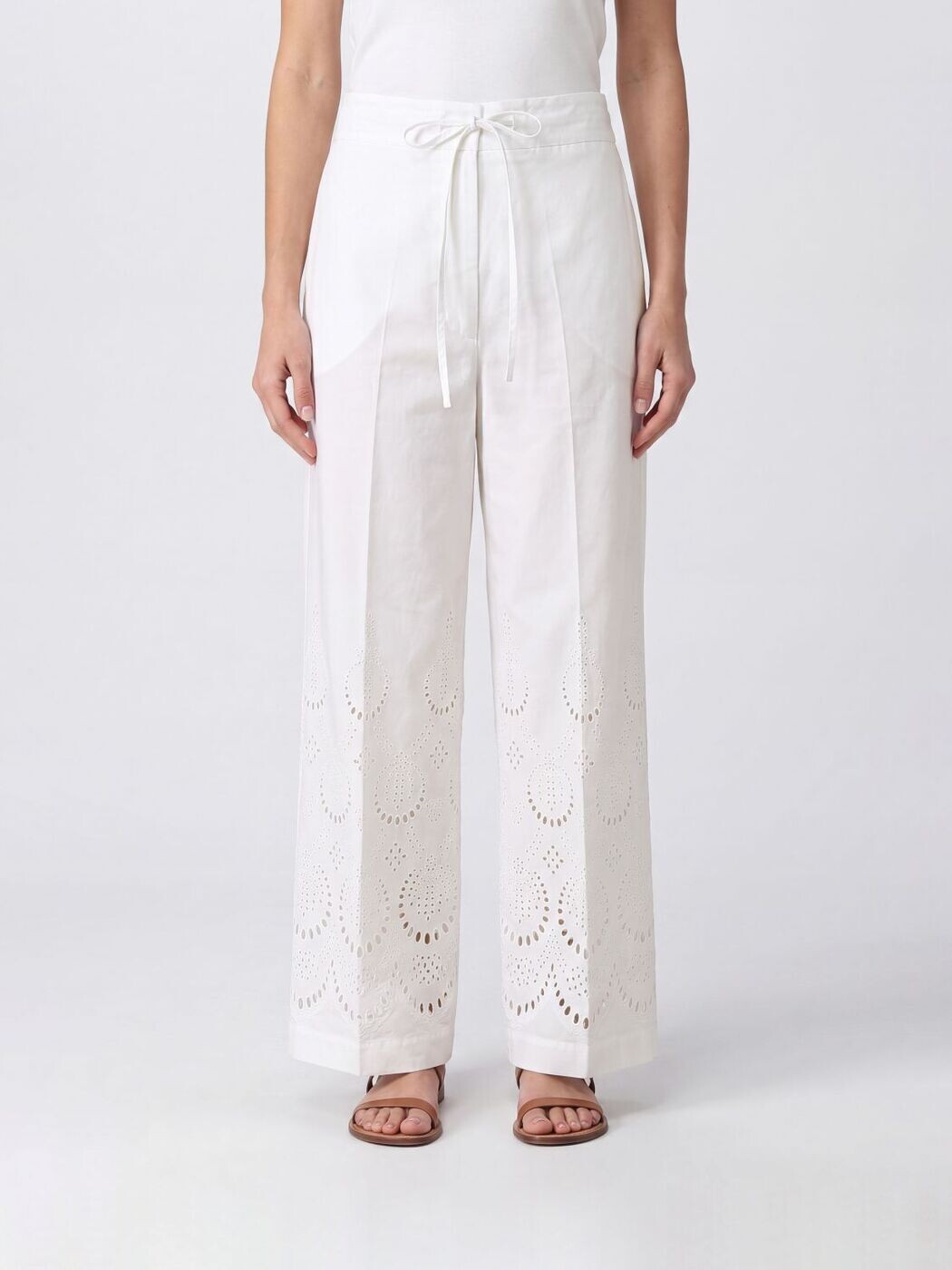 パロシュ PAROSH ズボン パンツ レディース ホワイト Trousers D232447CANNES White 関税 送料無料 2026SS gi