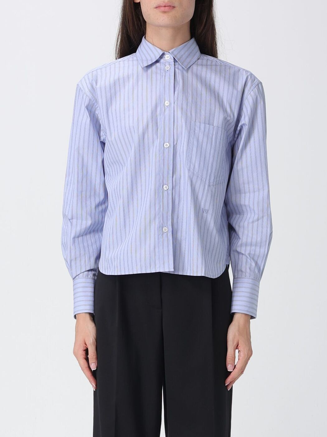 ヴィクトリア・ヴィクトリア・ベッカム VICTORIA VICTORIA BECKHAM シャツ レディース Shirts 1326WSH007474G Gnawed Blue 関税 送料無料 2026AW gi