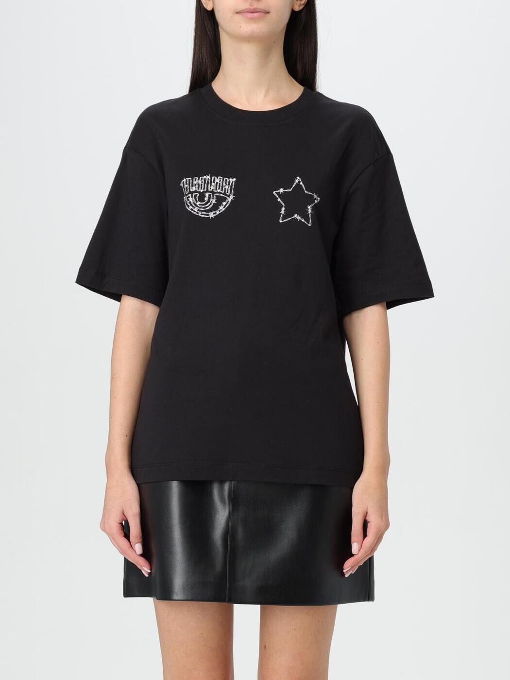 Rakuten - キアラ フェラーニ CHIARA FERRAGNI ポロシャツ Tシャツ レディース ブラック T-shirts and polo shirts 77CBHK10CJK01 関税 送料無料 2024AW gi