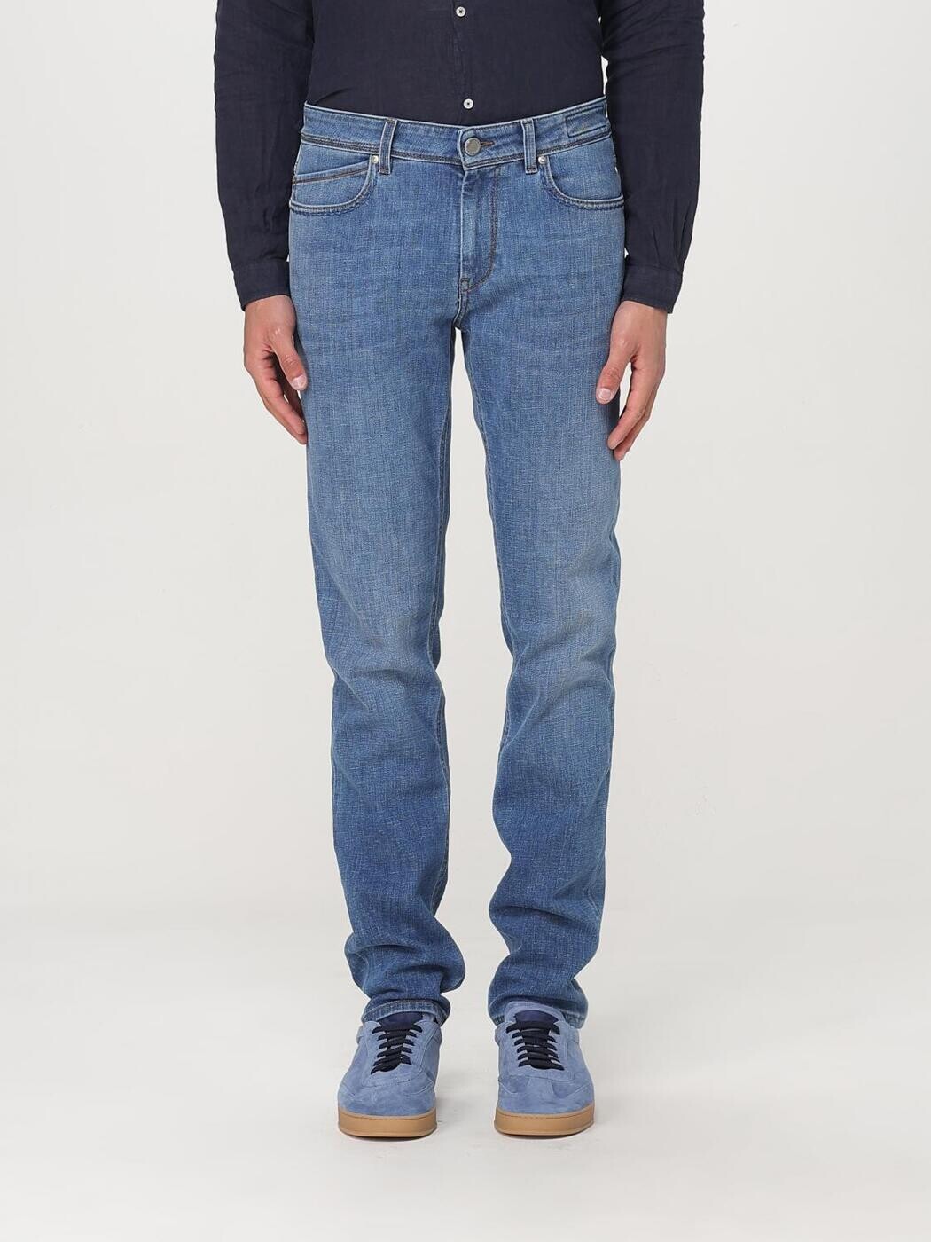 レアッシュ RE-HASH デニム メンズ ブルー Jeans P0152D587 関税 送料無料 2025SS gi
