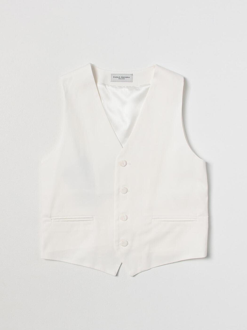 ѥڥ PAOLO PECORA ȥ ٥ ܡ ۥ磻 Waistcoats PP3238 White  ̵ åԥ̵...