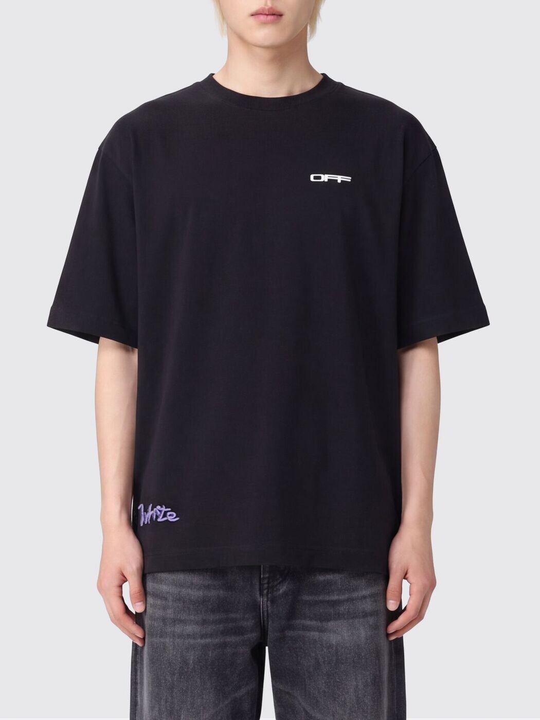 オフホワイト OFF WHITE Tシャツ メンズ ブラック T-shirts OMAA120F26JER00800 Black 関税 送料無料 2026AW gi