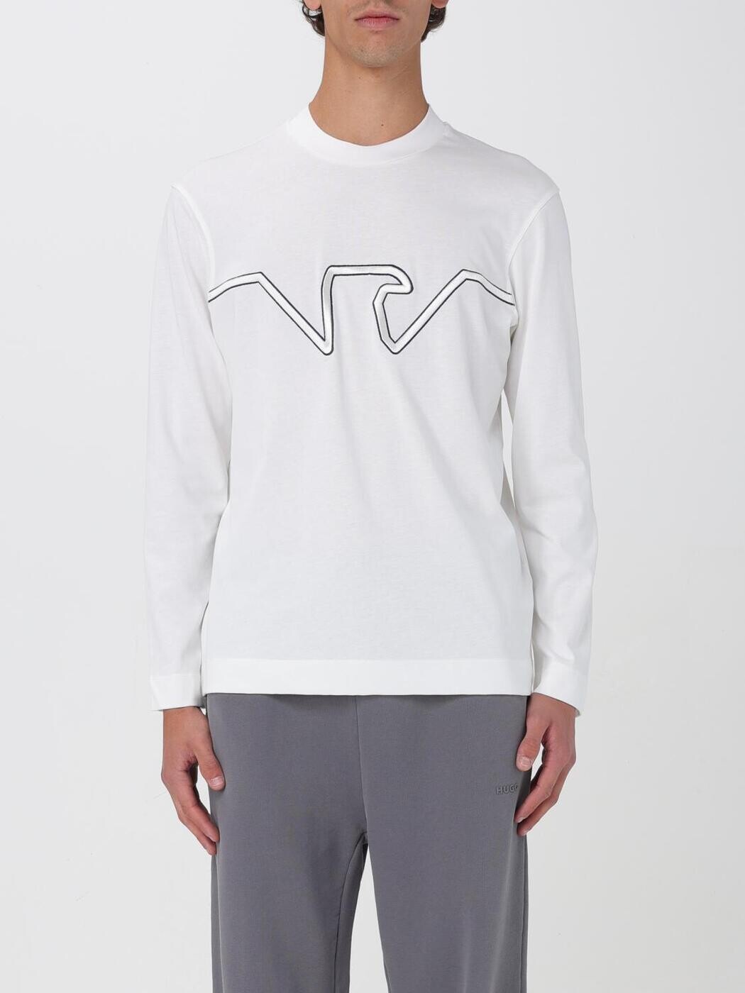 樂天商城 - エンポリオ アルマーニ EMPORIO ARMANI セーター ニットウェア メンズ ホワイト Knitwear 6D1TDU1JWZZ 関税 送料無料 2025SS gi