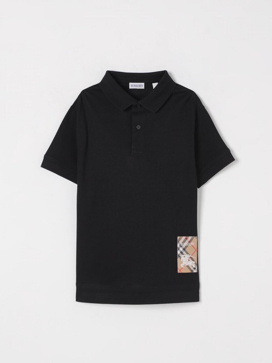 バーバリー BURBERRY ポロシャツ トップス ボーイズ ブラック Polo shirts 8105079 関税 送料無料 2025AW gi