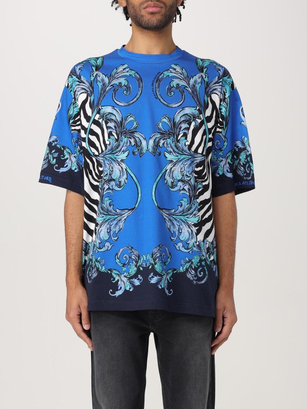 ヴェルサーチ ジーンズ クチュール VERSACE JEANS COUTURE Tシャツ メンズ マルチカラー T-shirts 78GAH6XAJS464 関税 送料無料 2025SS gi